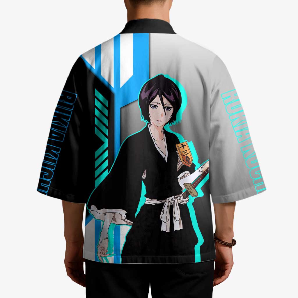 Rukia Kuchiki from Bleach Kimono with Sword and Ice Powers Pose Design - The Mazicc