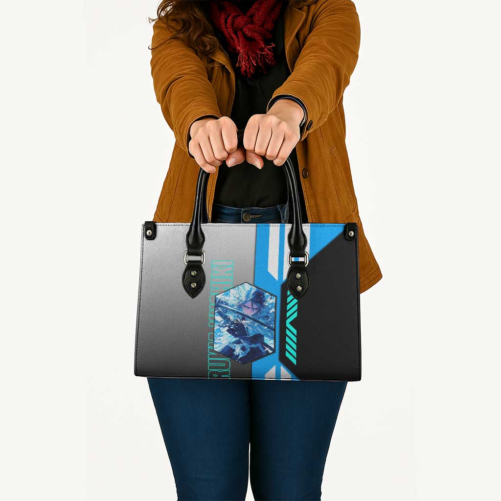 Rukia Kuchiki from Bleach Leather Bag with Sword and Ice Powers Pose Design - The Mazicc