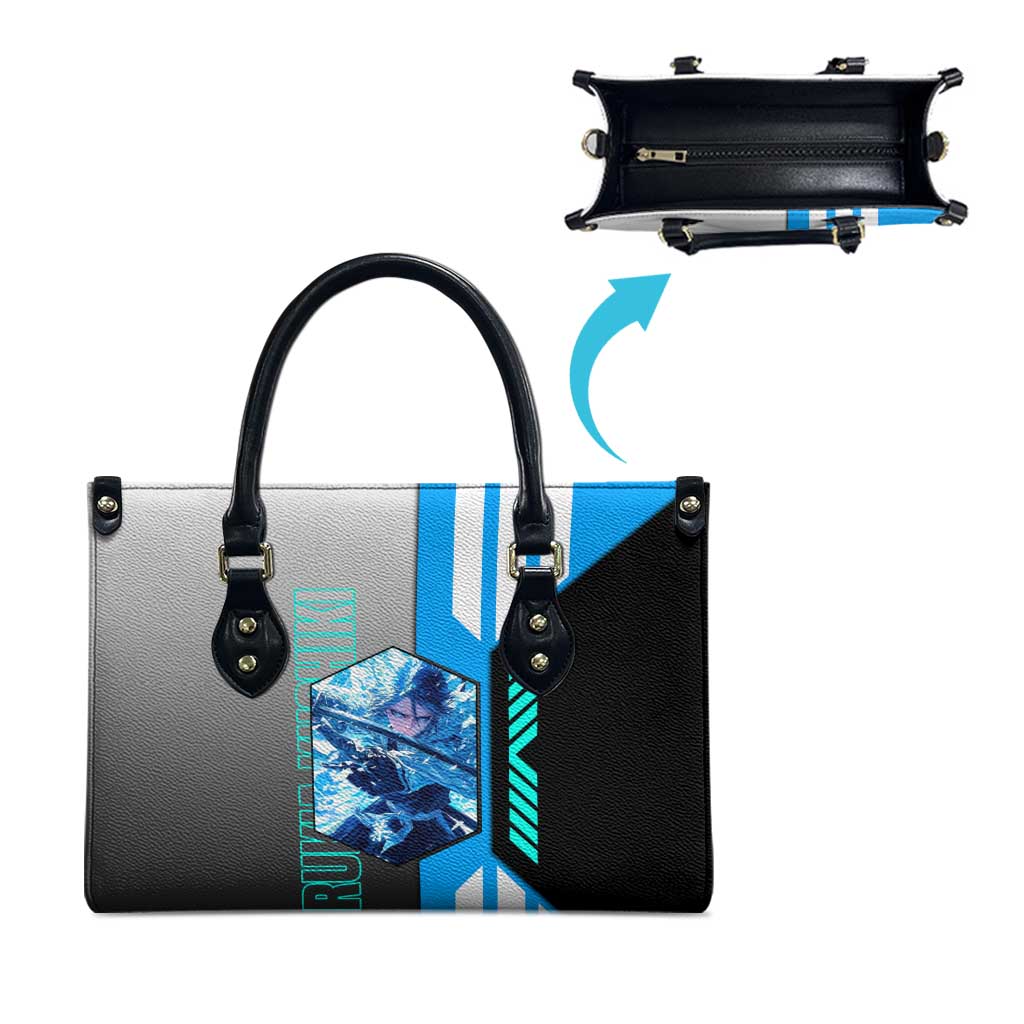 Rukia Kuchiki from Bleach Leather Bag with Sword and Ice Powers Pose Design - The Mazicc