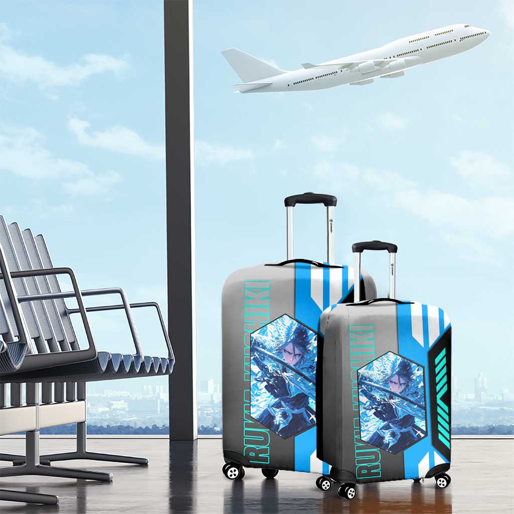 Rukia Kuchiki from Bleach Luggage Cover with Sword and Ice Powers Pose Design - The Mazicc