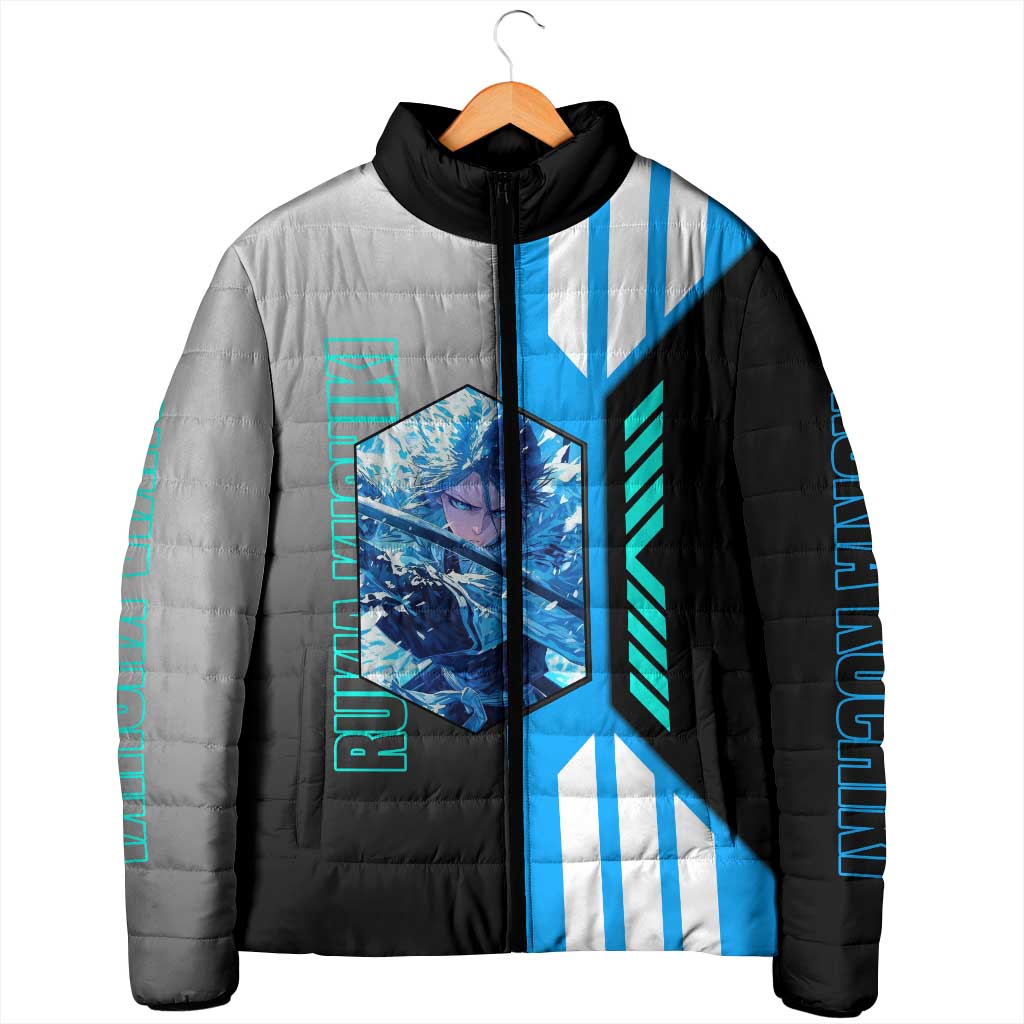 Rukia Kuchiki from Bleach Padded Jacket with Sword and Ice Powers Pose Design - The Mazicc