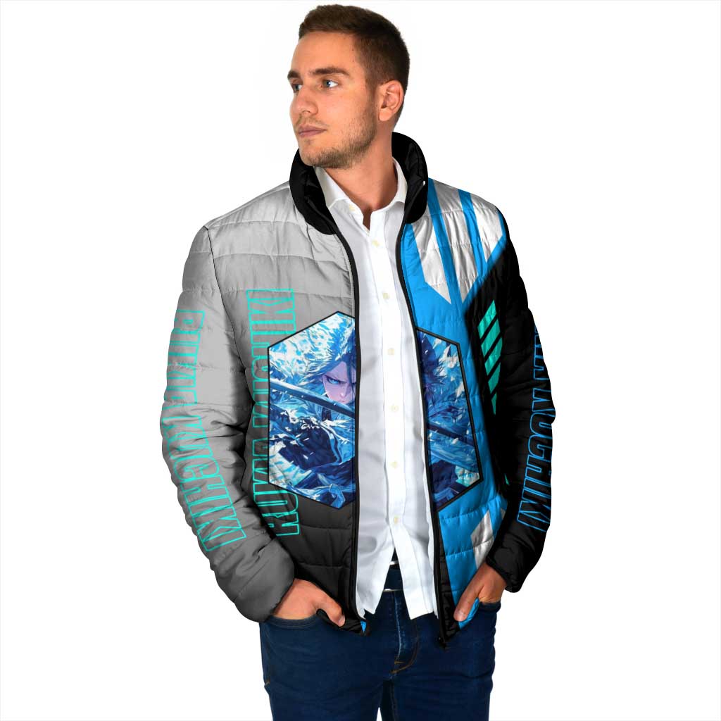 Rukia Kuchiki from Bleach Padded Jacket with Sword and Ice Powers Pose Design - The Mazicc
