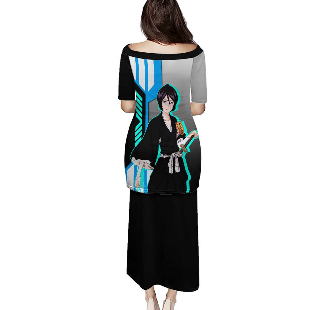 Rukia Kuchiki from Bleach Puletasi with Sword and Ice Powers Pose Design - The Mazicc
