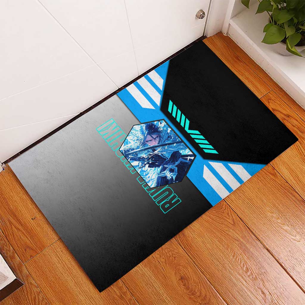 Rukia Kuchiki from Bleach Rubber Doormat with Sword and Ice Powers Pose Design - The Mazicc