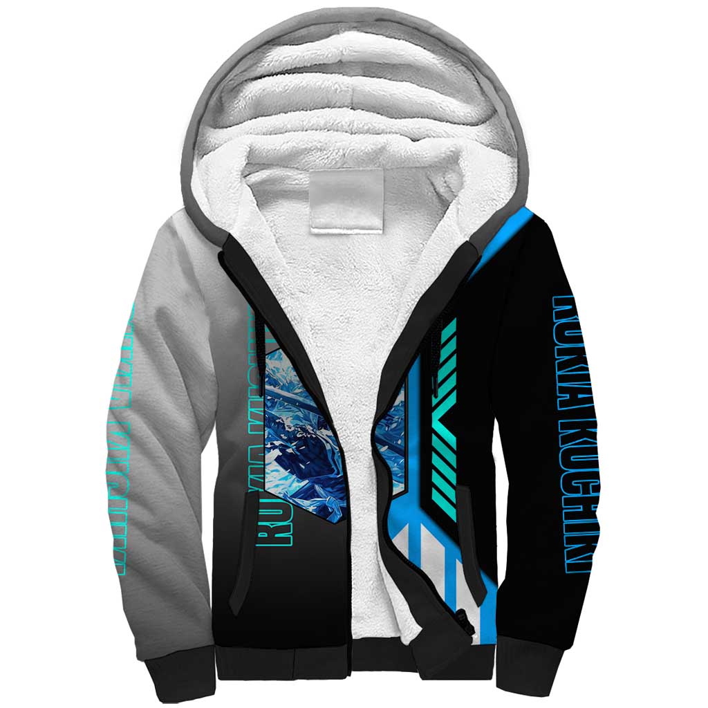 Rukia Kuchiki from Bleach Sherpa Hoodie with Sword and Ice Powers Pose Design - The Mazicc