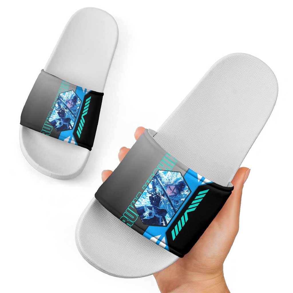 Rukia Kuchiki from Bleach Slide Sandals with Sword and Ice Powers Pose Design - The Mazicc