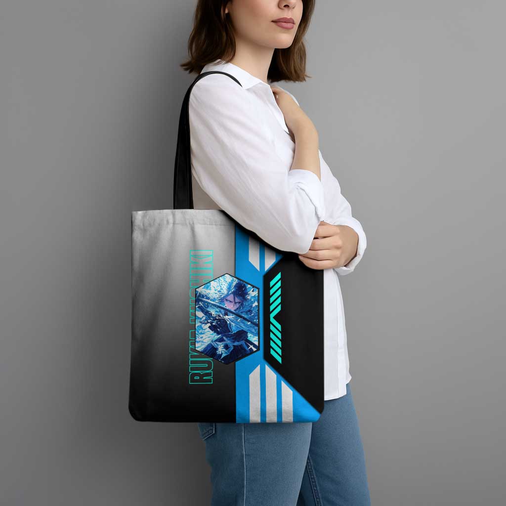 Rukia Kuchiki from Bleach Tote Bag with Sword and Ice Powers Pose Design - The Mazicc