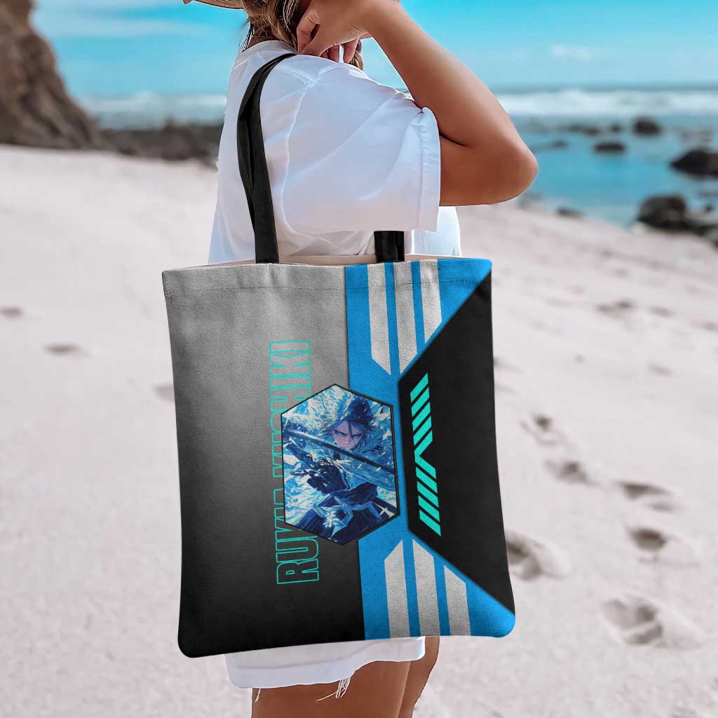 Rukia Kuchiki from Bleach Tote Bag with Sword and Ice Powers Pose Design - The Mazicc