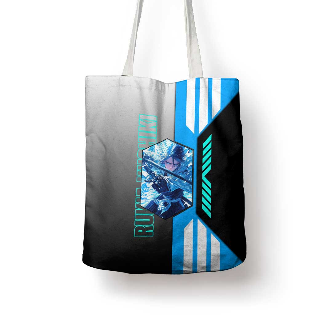 Rukia Kuchiki from Bleach Tote Bag with Sword and Ice Powers Pose Design - The Mazicc