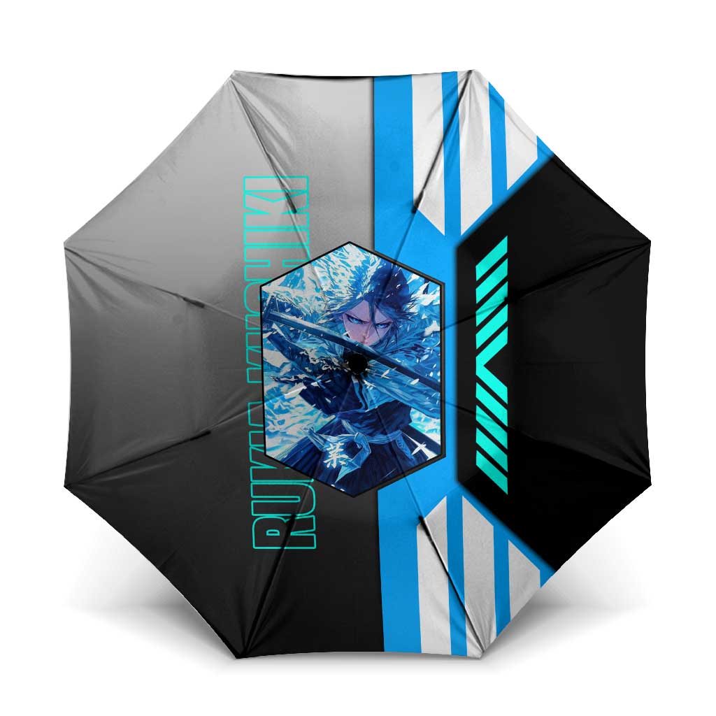Rukia Kuchiki from Bleach Umbrella with Sword and Ice Powers Pose Design - The Mazicc