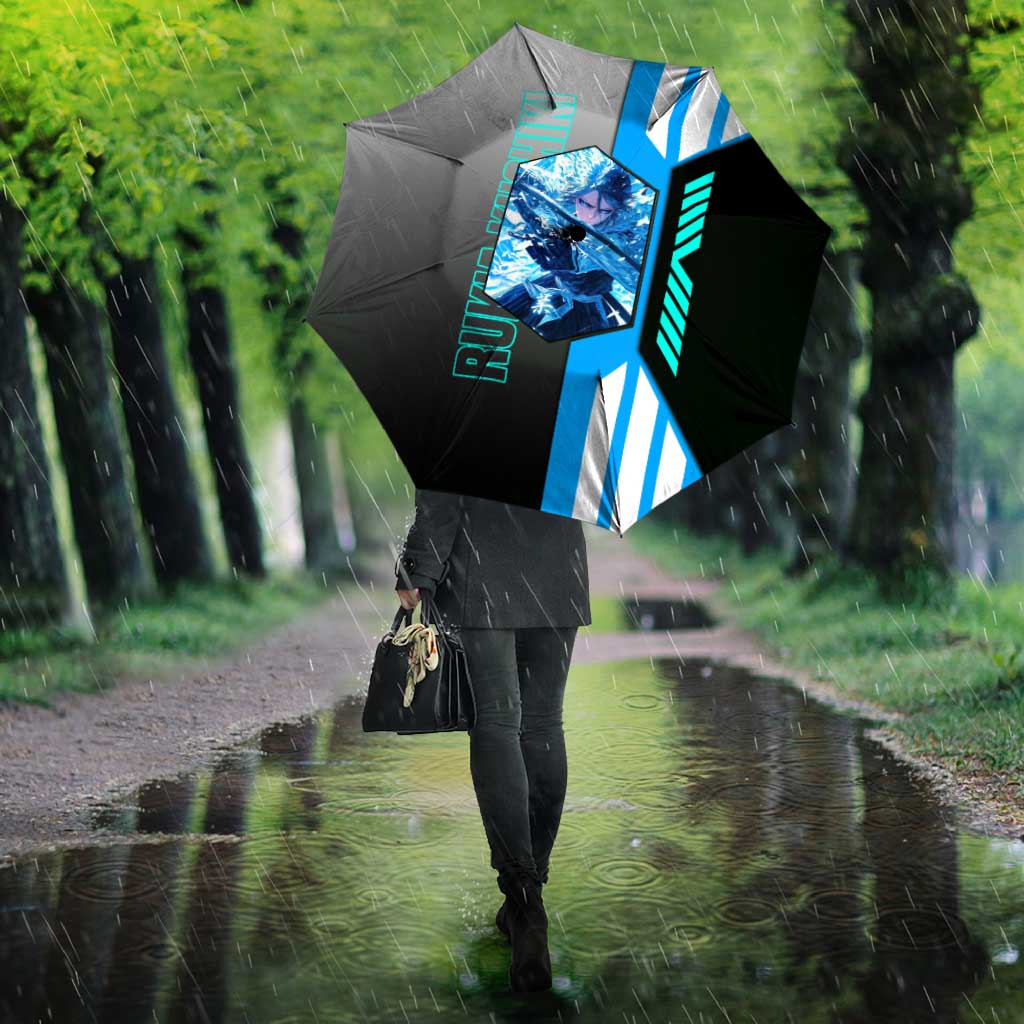 Rukia Kuchiki from Bleach Umbrella with Sword and Ice Powers Pose Design - The Mazicc