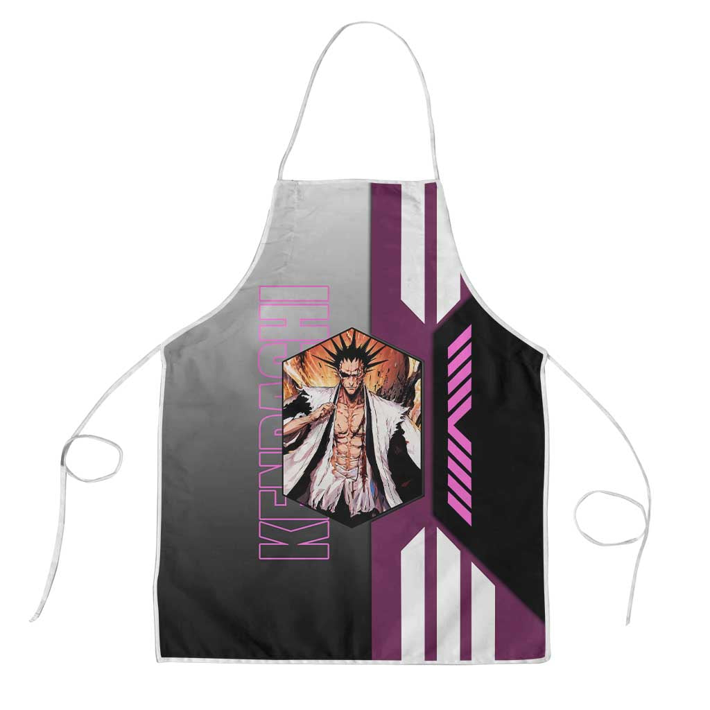 Kenpachi Zaraki from Bleach Apron with Sword and Battle Ready Pose Design - The Mazicc