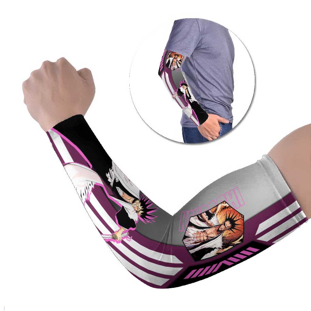 Kenpachi Zaraki from Bleach Arm Sleeves with Sword and Battle Ready Pose Design - The Mazicc
