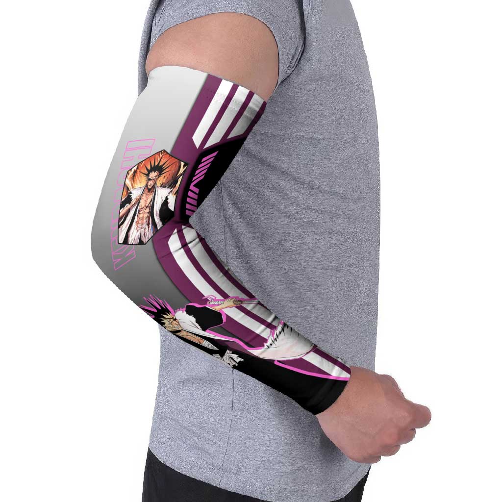 Kenpachi Zaraki from Bleach Arm Sleeves with Sword and Battle Ready Pose Design - The Mazicc