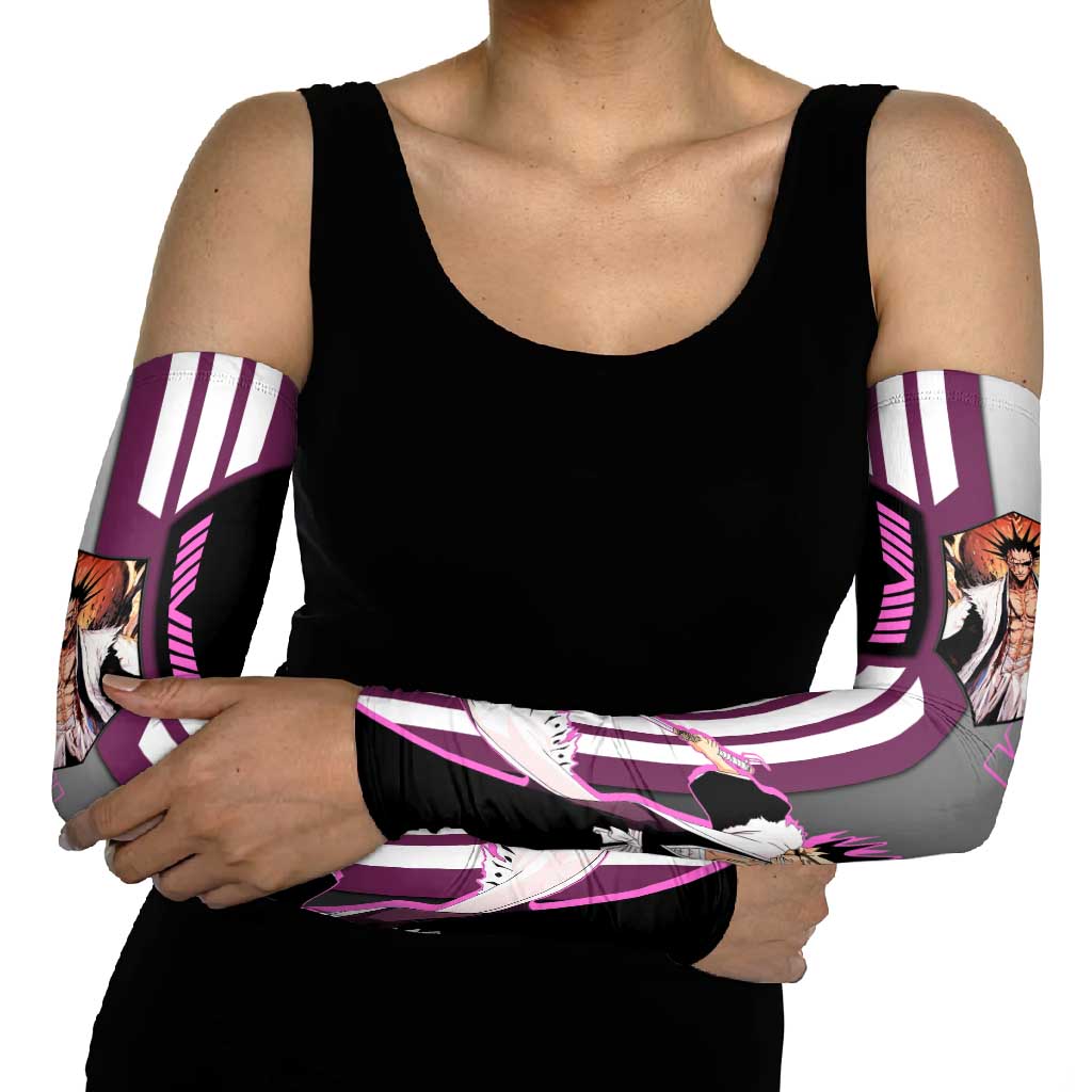 Kenpachi Zaraki from Bleach Arm Sleeves with Sword and Battle Ready Pose Design - The Mazicc