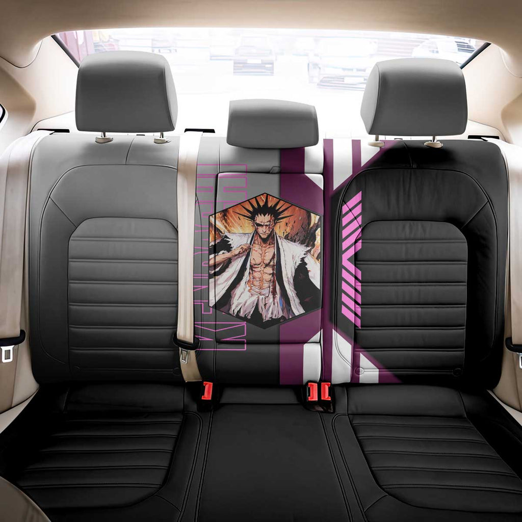Kenpachi Zaraki from Bleach Back Car Seat Cover with Sword and Battle Ready Pose Design - The Mazicc
