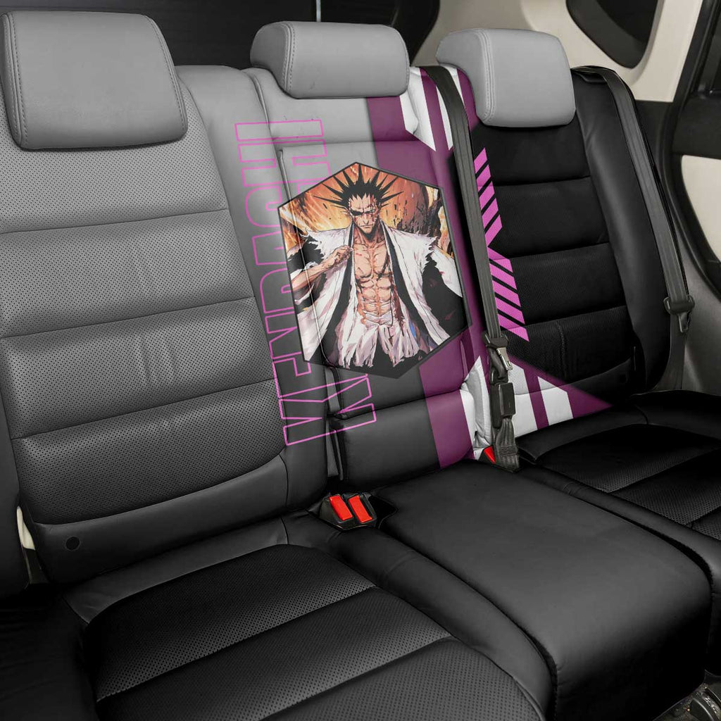Kenpachi Zaraki from Bleach Back Car Seat Cover with Sword and Battle Ready Pose Design - The Mazicc