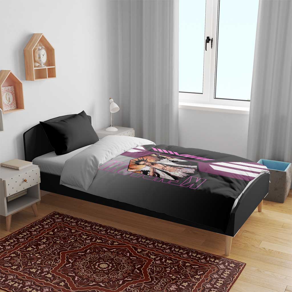 Kenpachi Zaraki from Bleach Bedding Set with Sword and Battle Ready Pose Design - The Mazicc