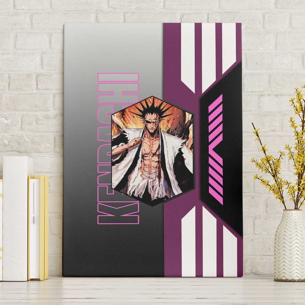 Kenpachi Zaraki from Bleach Canvas Wall Art with Sword and Battle Ready Pose Design - The Mazicc