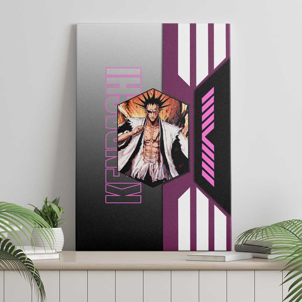 Kenpachi Zaraki from Bleach Canvas Wall Art with Sword and Battle Ready Pose Design - The Mazicc