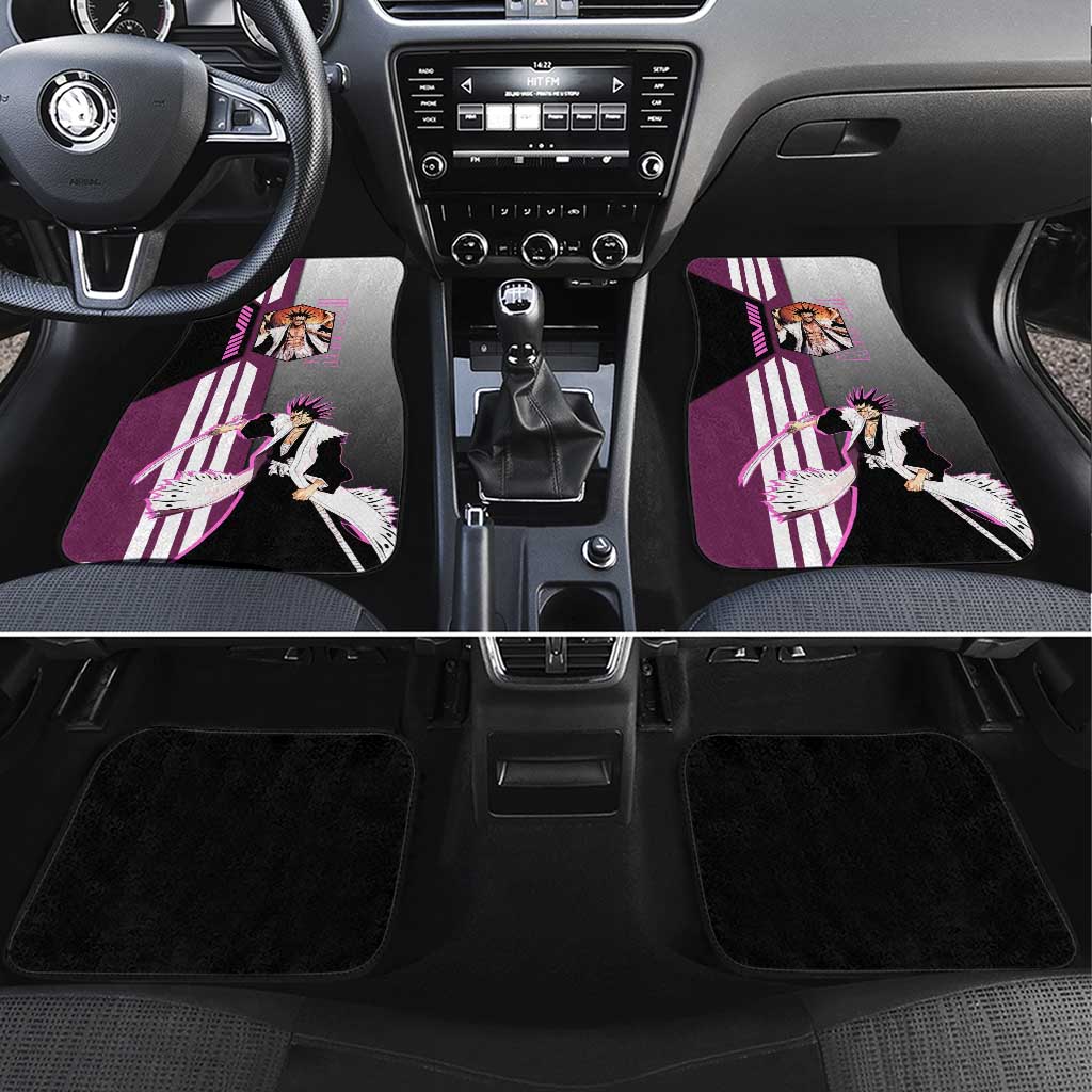 Kenpachi Zaraki from Bleach Car Mats with Sword and Battle Ready Pose Design - The Mazicc