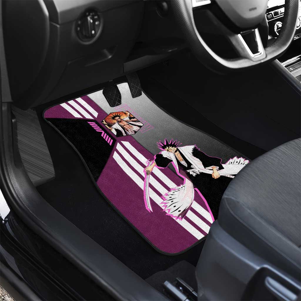 Kenpachi Zaraki from Bleach Car Mats with Sword and Battle Ready Pose Design - The Mazicc