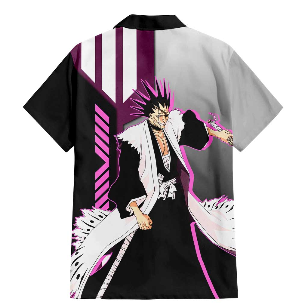 Kenpachi Zaraki from Bleach Family Matching Mermaid Dress and Hawaiian Shirt with Sword and Battle Ready Pose Design - The Mazicc