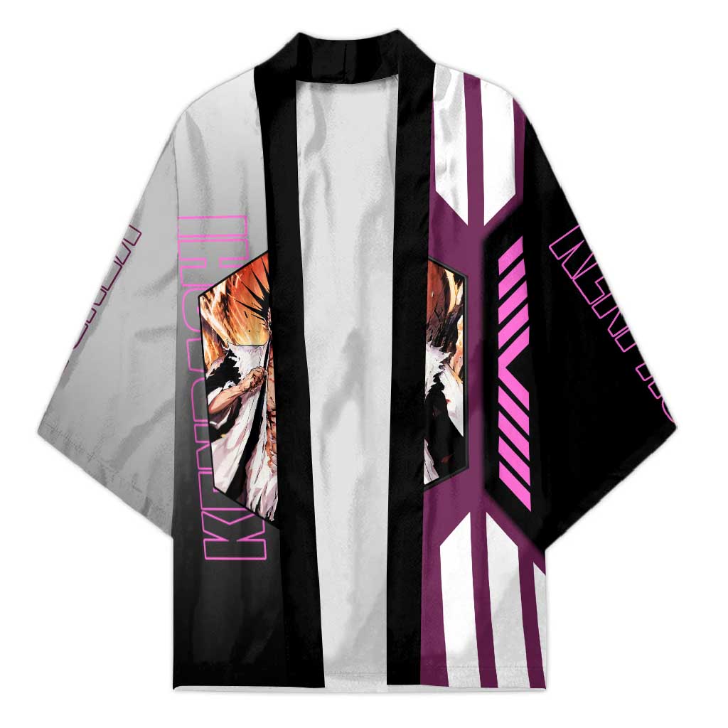 Kenpachi Zaraki from Bleach Kimono with Sword and Battle Ready Pose Design - The Mazicc