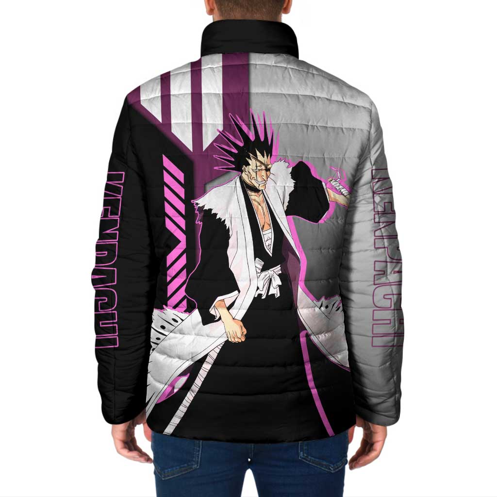 Kenpachi Zaraki from Bleach Padded Jacket with Sword and Battle Ready Pose Design - The Mazicc