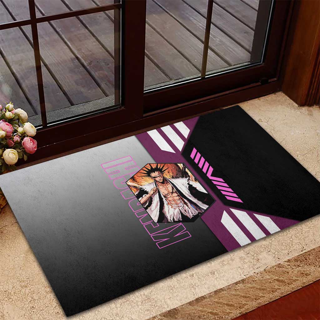 Kenpachi Zaraki from Bleach Rubber Doormat with Sword and Battle Ready Pose Design - The Mazicc