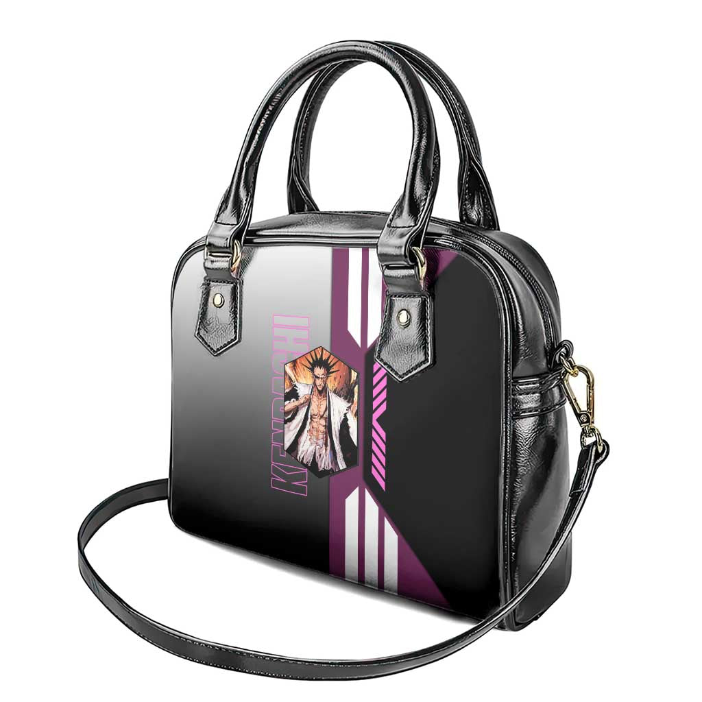 Kenpachi Zaraki from Bleach Shoulder Handbag with Sword and Battle Ready Pose Design - The Mazicc