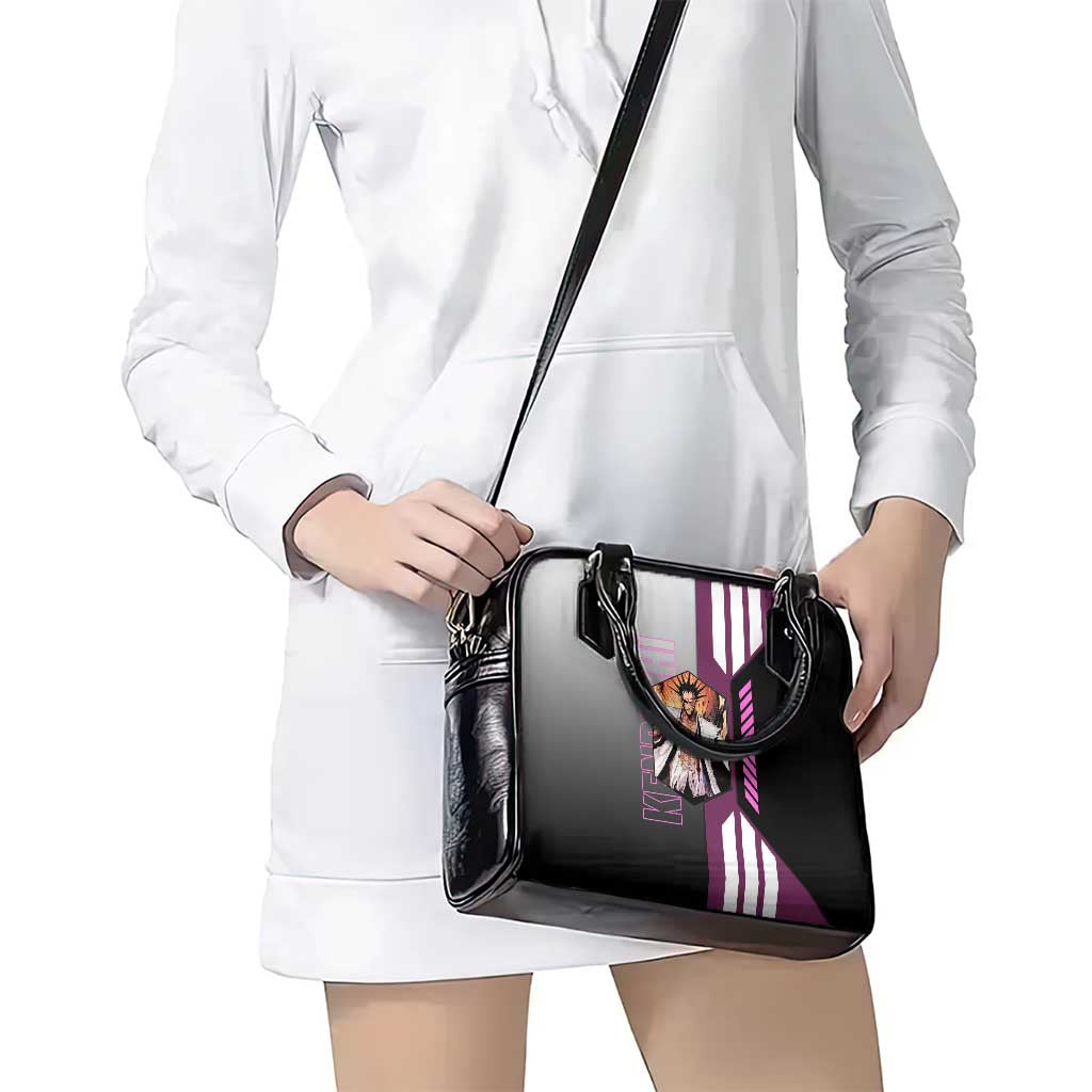 Kenpachi Zaraki from Bleach Shoulder Handbag with Sword and Battle Ready Pose Design - The Mazicc