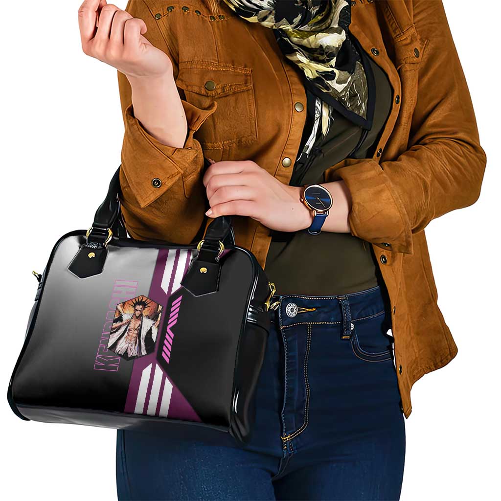 Kenpachi Zaraki from Bleach Shoulder Handbag with Sword and Battle Ready Pose Design - The Mazicc