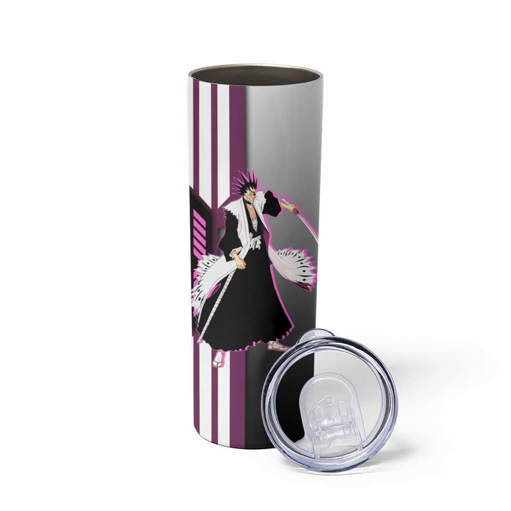 Kenpachi Zaraki from Bleach Skinny Tumbler with Sword and Battle Ready Pose Design - The Mazicc