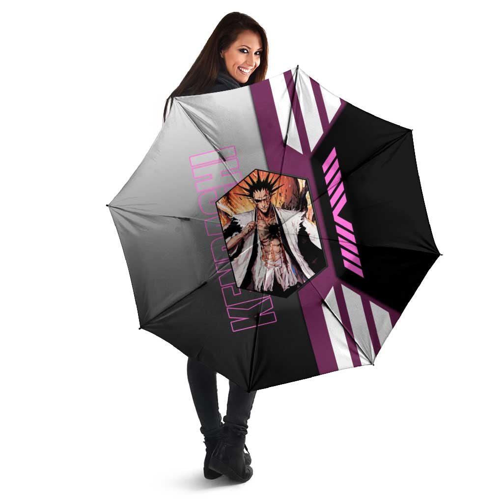 Kenpachi Zaraki from Bleach Umbrella with Sword and Battle Ready Pose Design - The Mazicc