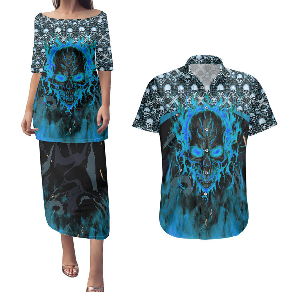 fire-skull-couples-matching-puletasi-dress-and-hawaiian-shirt-of-course-im-going-to-hell-im-just-here-to-pick-you-up