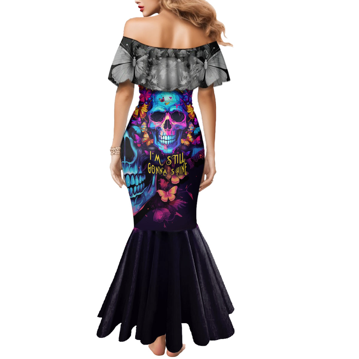 fantasy-skull-with-butterflies-mermaid-dress-love-me-or-hate-me-im-still-gonna-shine