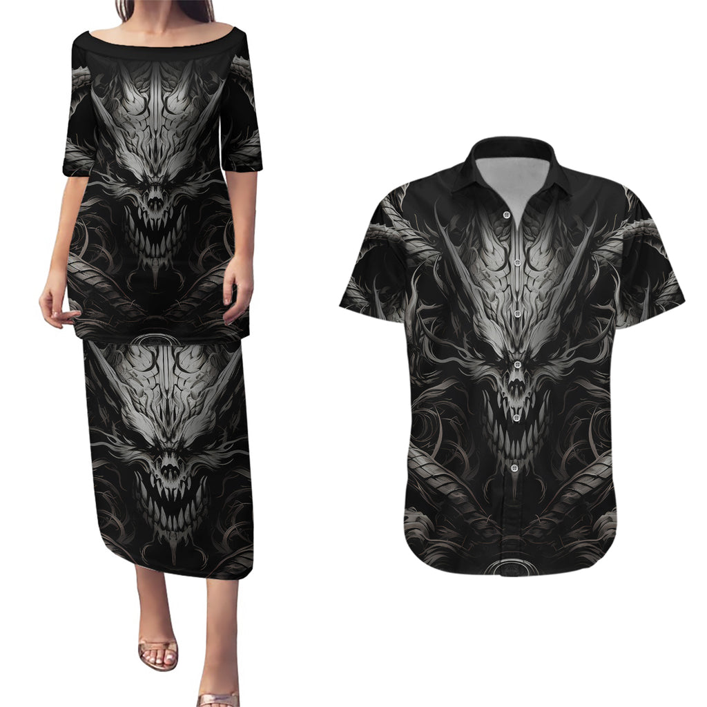 demon-skull-couples-matching-puletasi-dress-and-hawaiian-shirt-always-be-yourself-unless-you-can-be-a-dragon-then-always-be-a-dragon