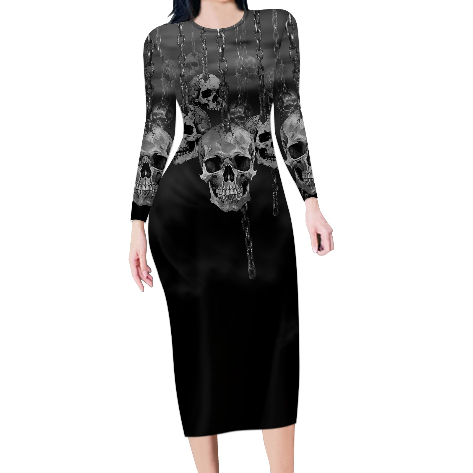 skull-long-sleeve-bodycon-dress-ill-keep-you