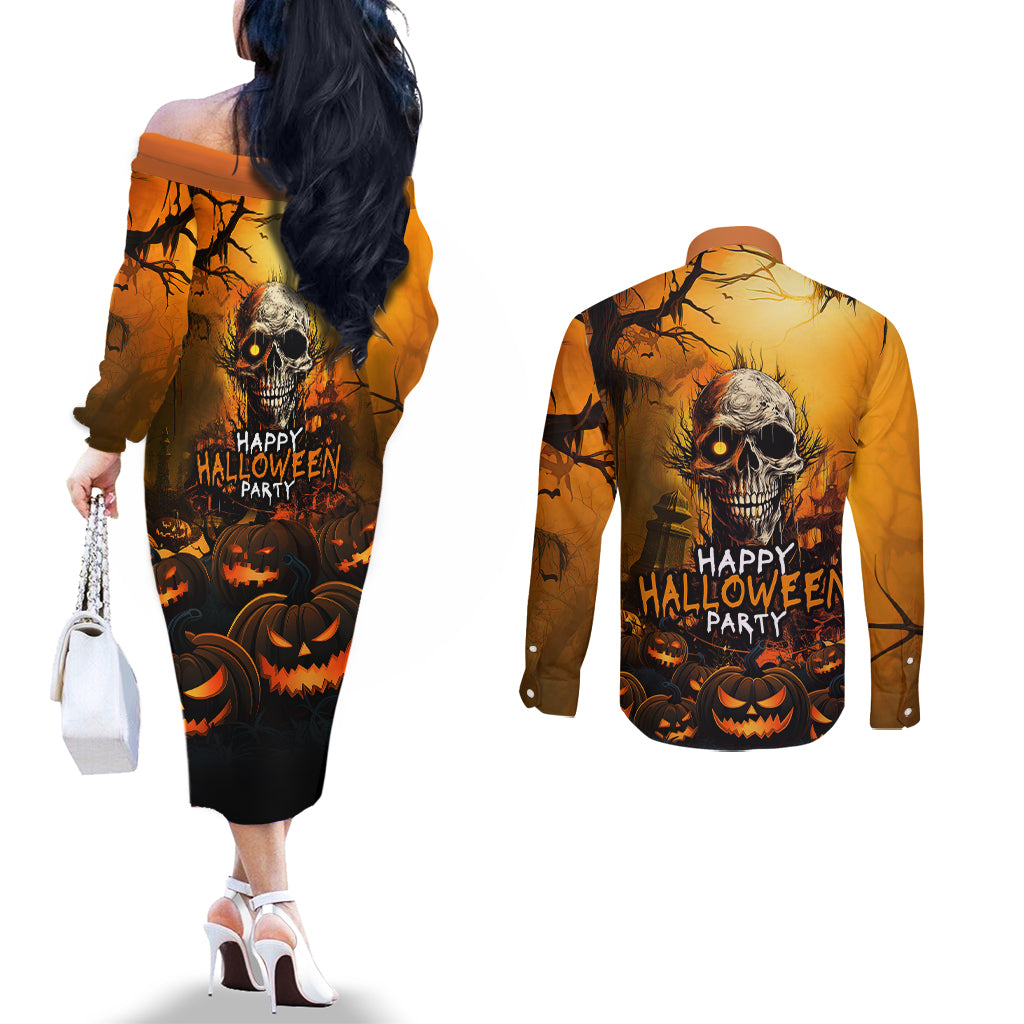 happy-halloween-party-couples-matching-off-the-shoulder-long-sleeve-dress-and-long-sleeve-button-shirts