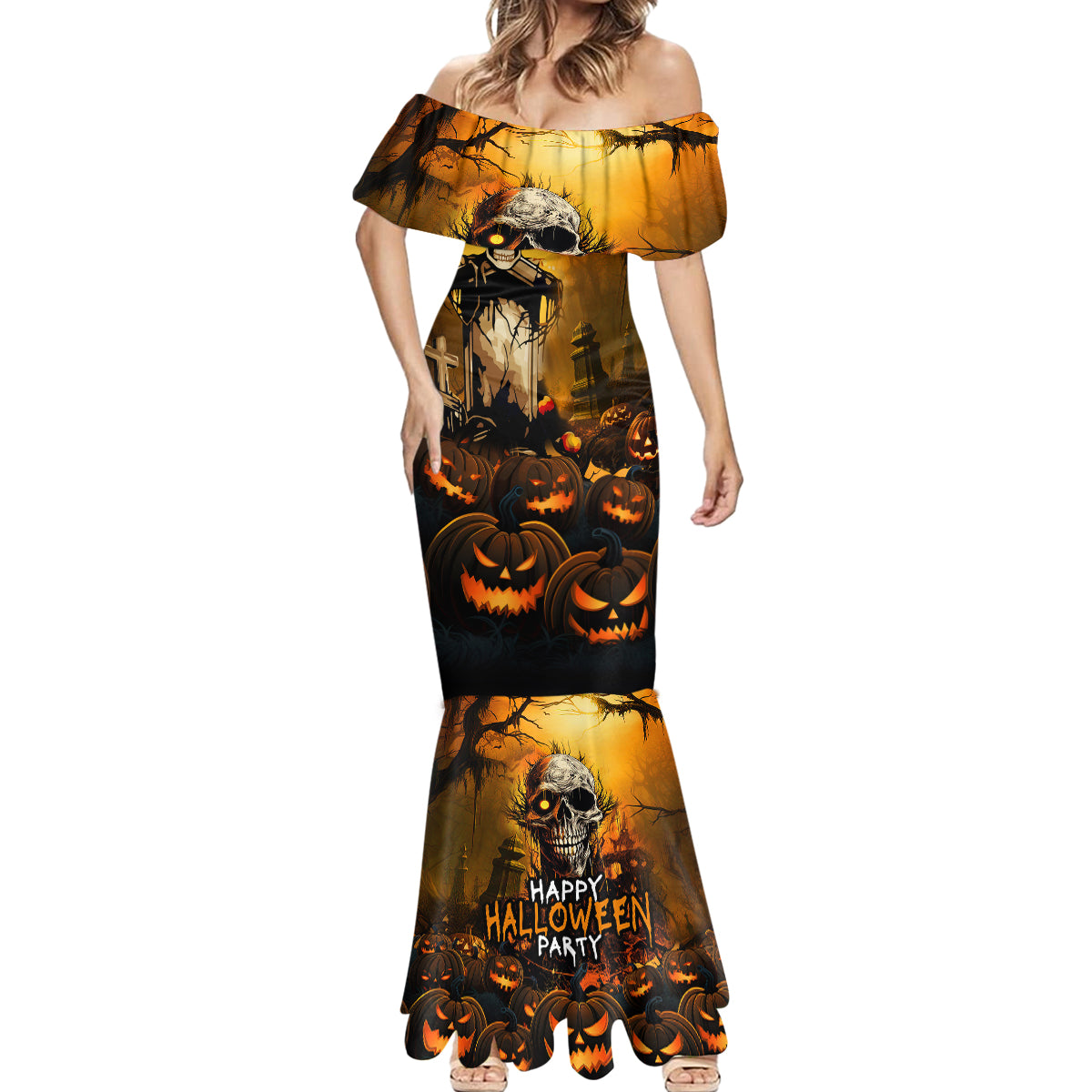 happy-halloween-party-mermaid-dress