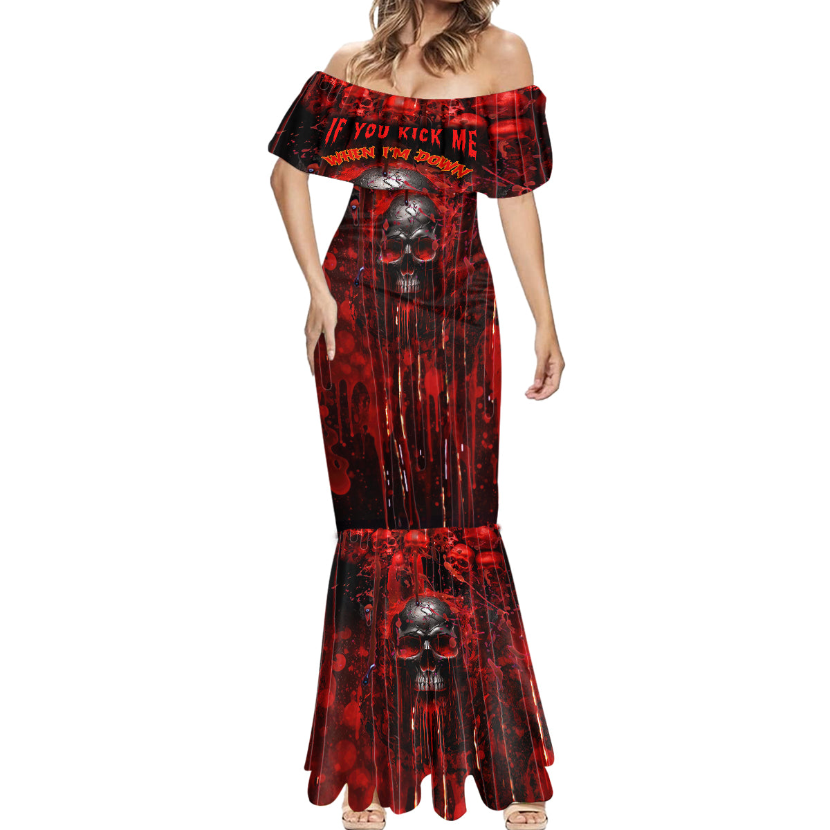 if-you-kick-me-when-im-down-you-better-pray-i-dont-get-up-skull-mermaid-dress
