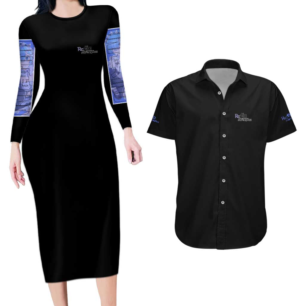 Rem Re: Zero Streetwear Couples Matching Long Sleeve Bodycon Dress and Hawaiian Shirt Anime Style
