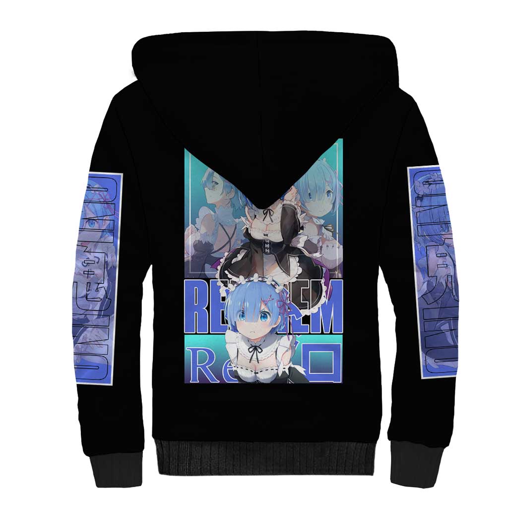 Rem Re: Zero Streetwear Sherpa Hoodie Anime Style
