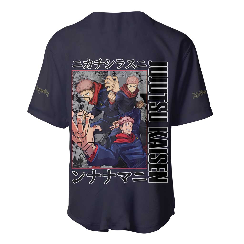Itadori Yuuji Jujutsu Kaisen Baseball Jersey Anime Style