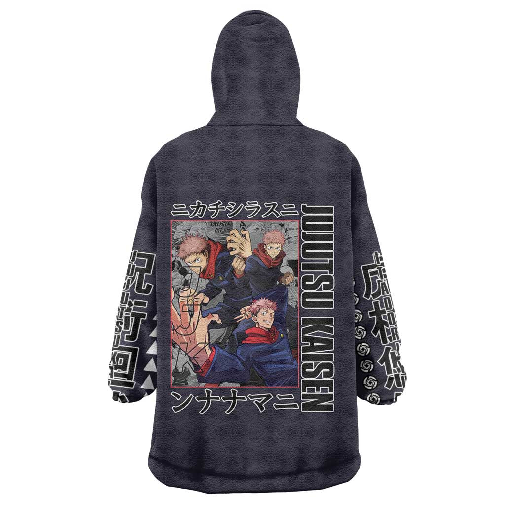 Itadori Yuuji Jujutsu Kaisen Wearable Blanket Hoodie Anime Style