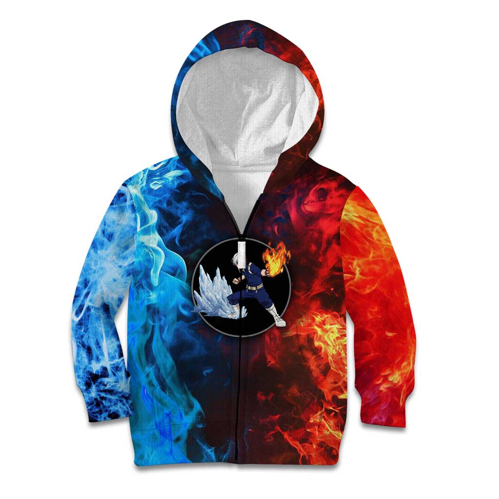 Burning Fire Shoto My Hero Academia Kid Hoodie Anime Style