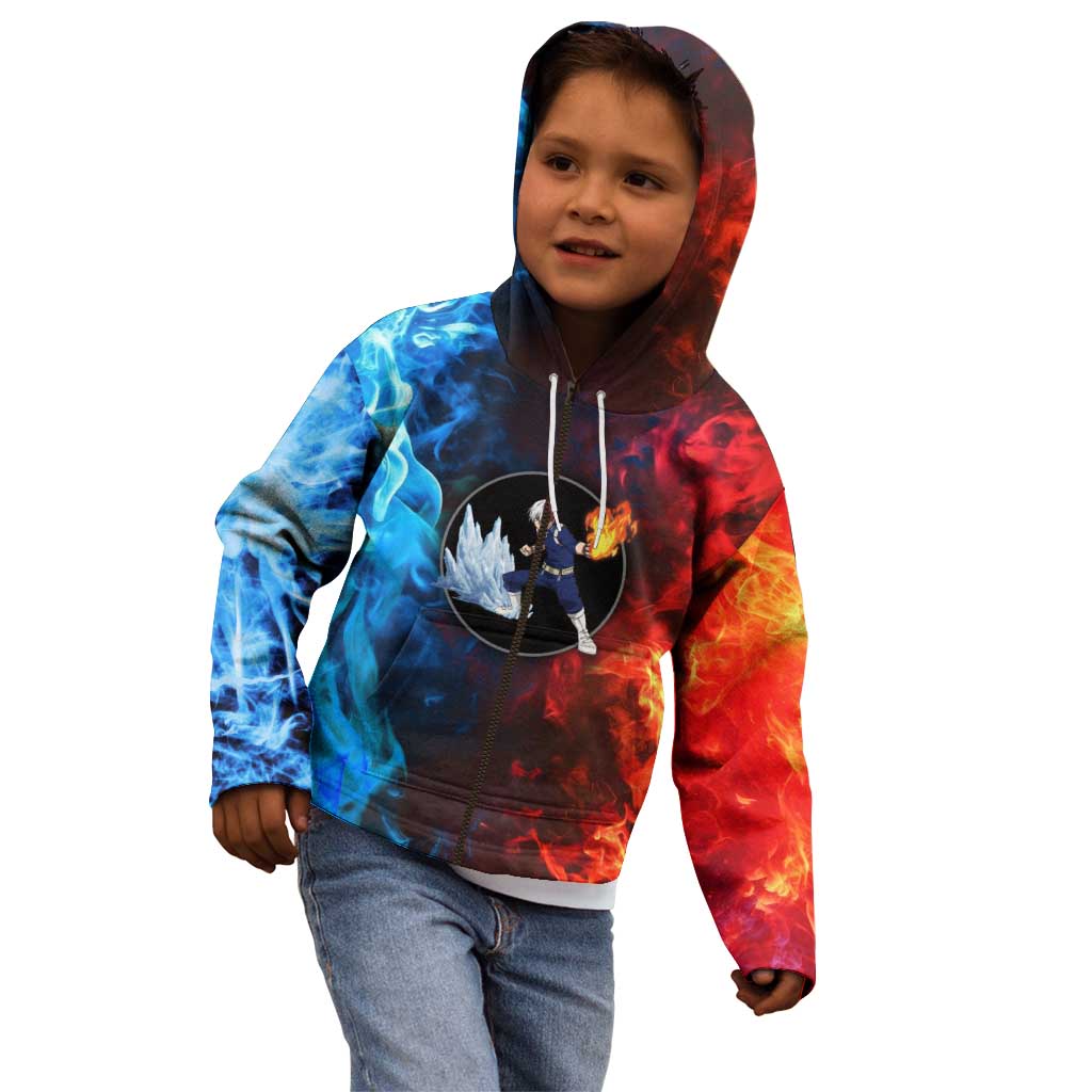 Burning Fire Shoto My Hero Academia Kid Hoodie Anime Style