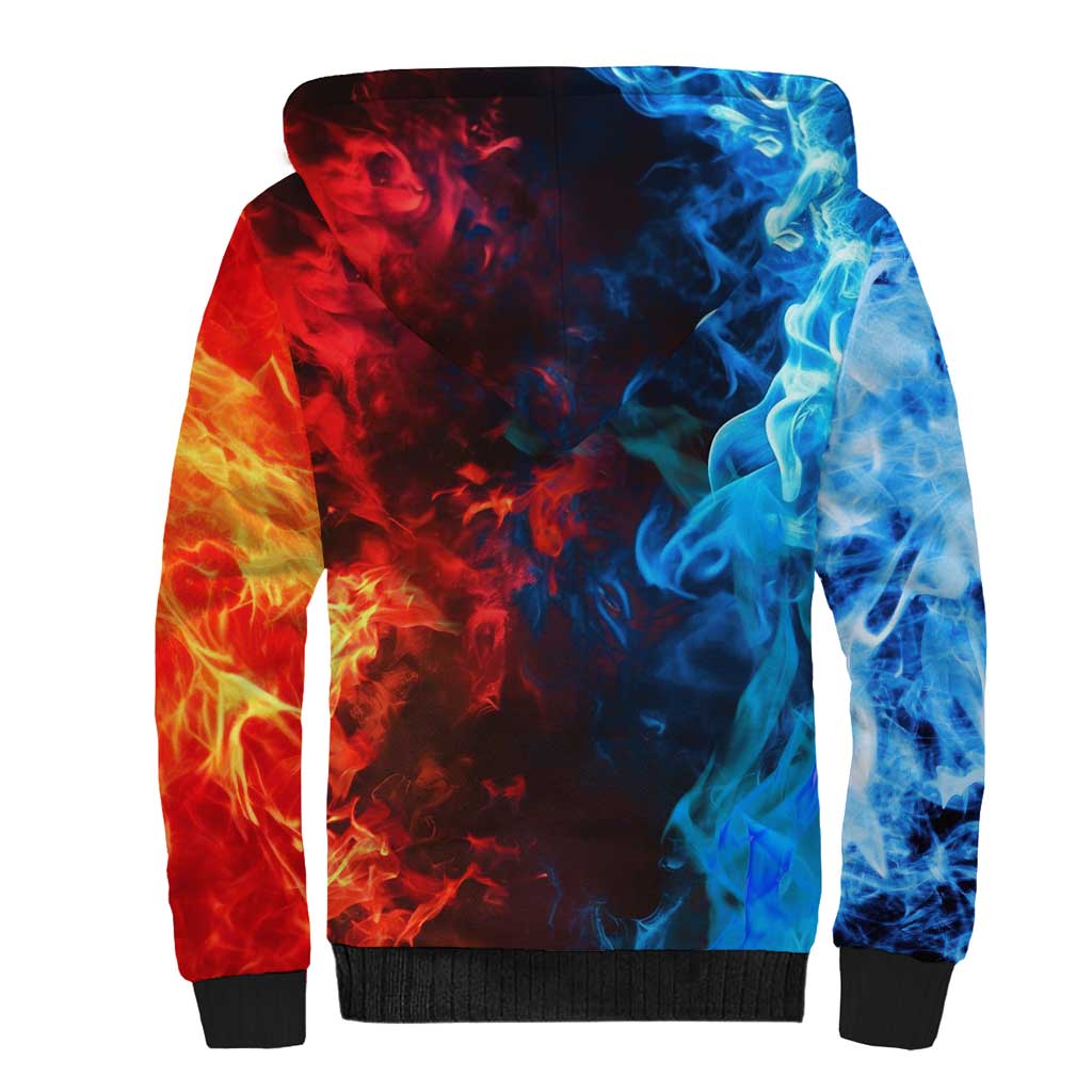 Burning Fire Shoto My Hero Academia Sherpa Hoodie Anime Style