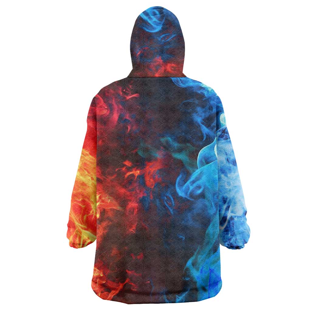 Burning Fire Shoto My Hero Academia Wearable Blanket Hoodie Anime Style